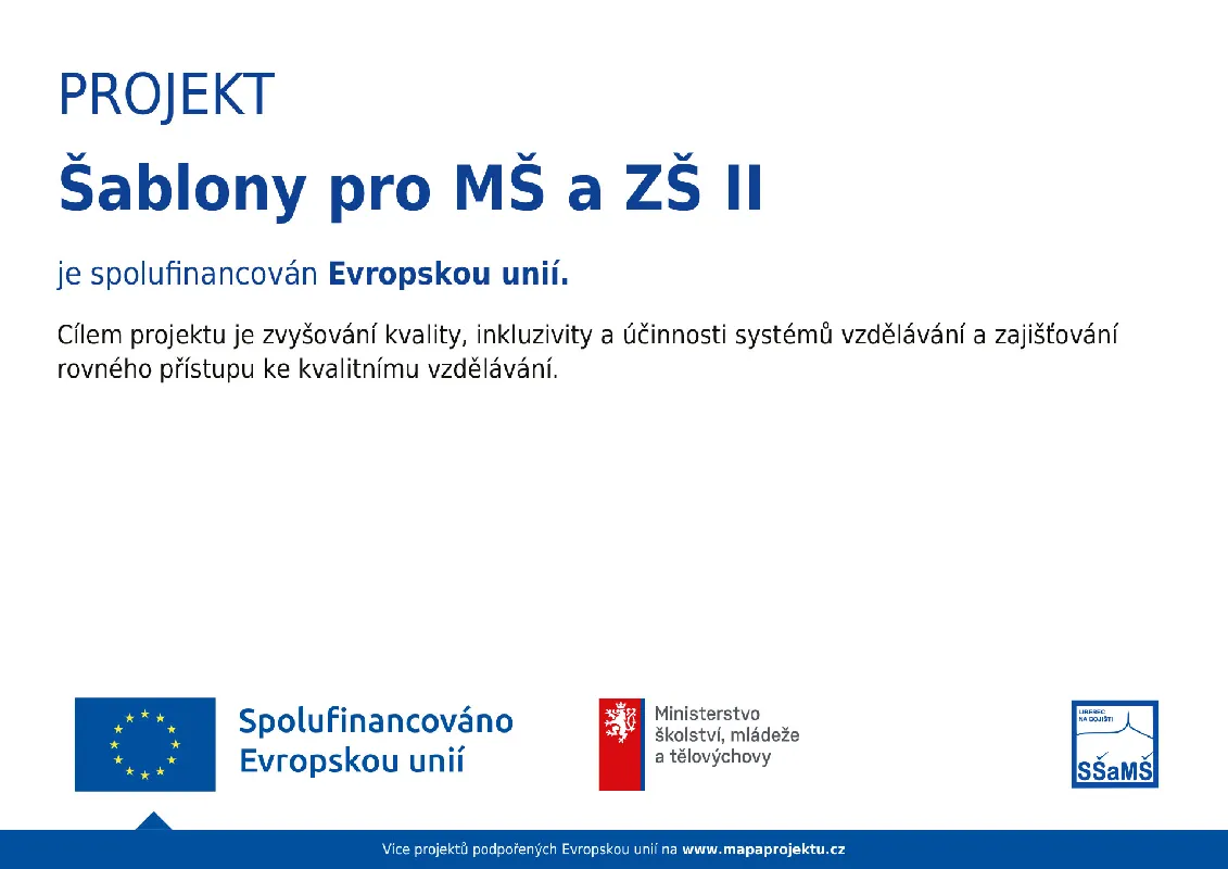 Šablony pro MŠ a ZŠ II