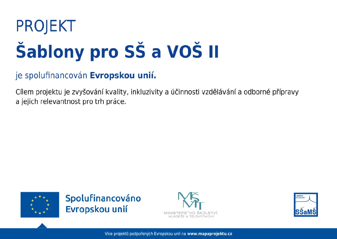  Šablony pro SŠ a VOŠ I